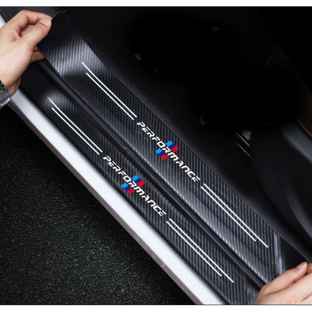 สติ๊กเกอร์ 4 ชิ้น คาร์บอนไฟเบอร์ติดกาบประตูด้านล่าง BMW E91 E46 E92 E93 M3 E60 E61 F10 F07 m5 m6 m7 