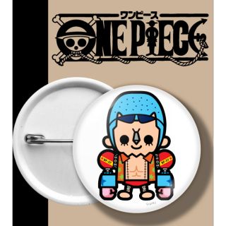 ONEPIECE BADGE เข็มกลัด วันพีช แฟรงค์กี้ พื้นขาว FRANKY