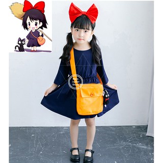 ชุดคอสเพลย์ Kikis Delivery Service Kiki Halloween สําหรับเด็ก อายุ 3-10 ปี