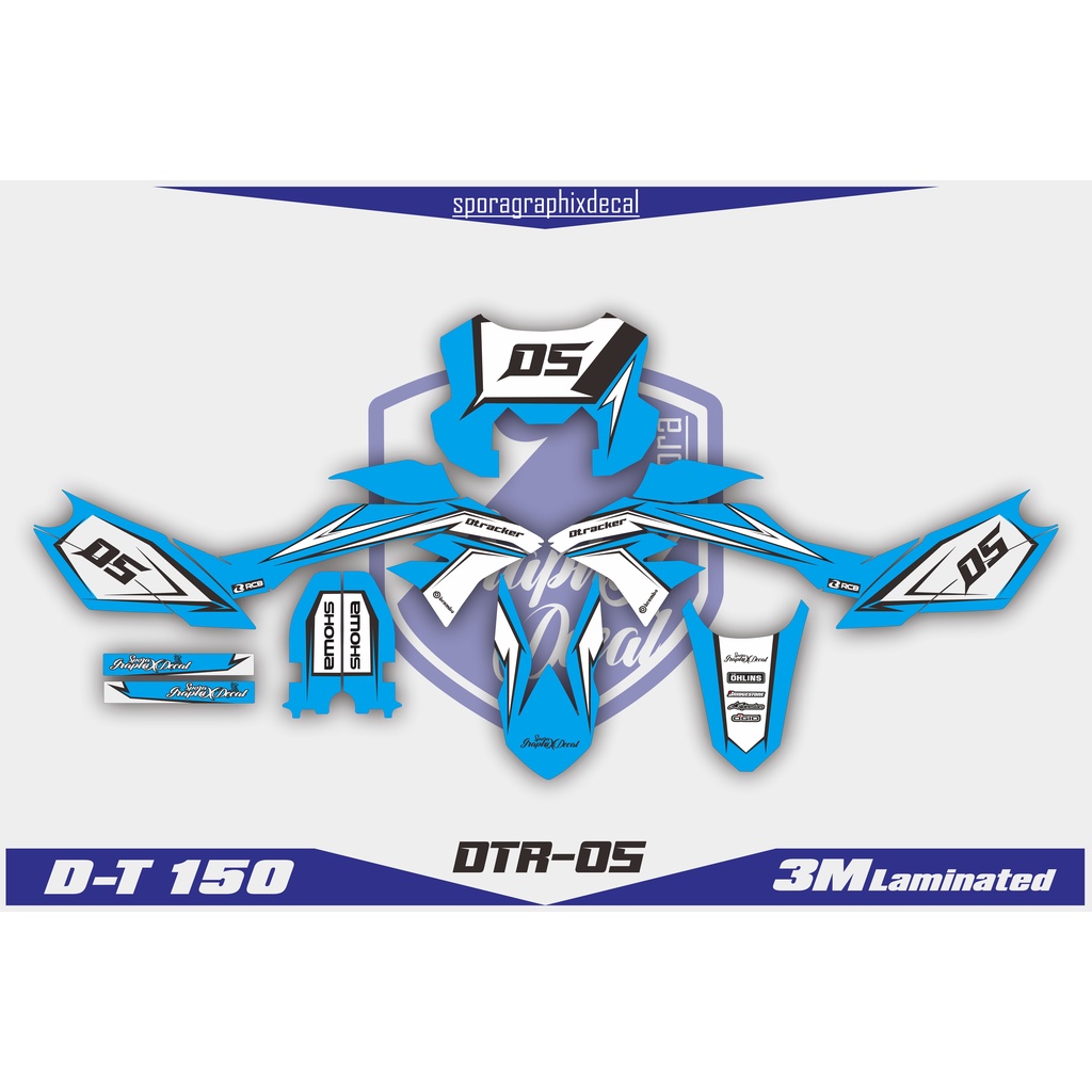 DECAL STICKER MOTOR CROSS D-TRACKER 150 FULLBODY - DESIGN DTR-05