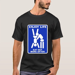 ถูกสุดๆพร้อมส่ง เสื้อยืดแขนสั้น พิมพ์ลาย Enjoy Life Eat Out More Often Handstand หลากสี แฟชั่นฤดูร้อน สําหรับผู้ชาย และผ