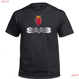 Sort.V 2021 ใหม่เสื้อยืดลําลองสําหรับผู้ชายแขนสั้นคอกลมพิมพ์ลายกราฟฟิค Saab เสื้อยืดผ้าฝ้าย 100%