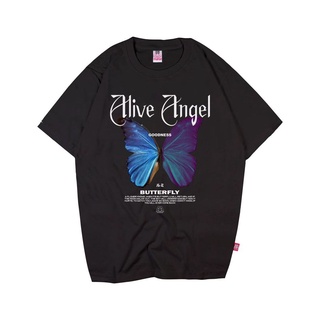 เสื้อยืดผ้าฝ้ายพิมพ์ลายขายดี เสื้อยืด ลาย KUPU KUPU SERIES ALIVE ANGEL Clothing DISTRO BUTTERFLY EDITION GOODNESS PULL C