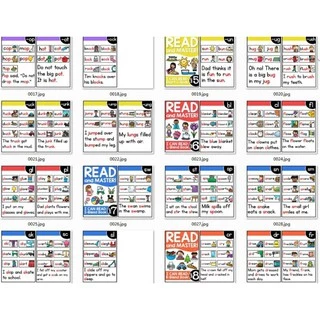 Phonics Reader การ์ดแบบฝึกหัดอ่าน Read and Master I Can Read 1 Set ได้ครบ 1 -15 Level พร้อมส่ง!!