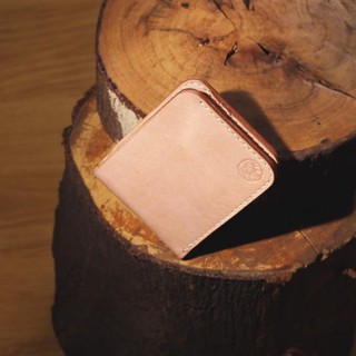 Dompet Pria Kulit Vegtan Premium | Short Bifold Vegtan Leather Wallet (Natural)