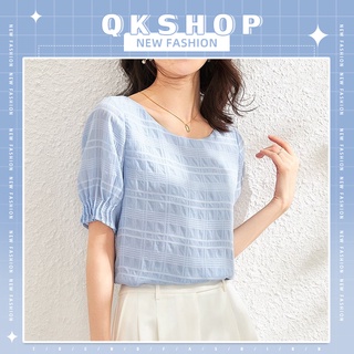 QKshop เสื้อแฟชั่นผู้หญิง ✨ เสื้อใส่สบาย 💕 สีสันน่ารักเหมาะมาก 💙 สิบเต็มสิบ  ราคาเป็นมิตร 💯