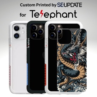 แผ่นพลาสติกกันรอย พิมพ์ลาย Ryujin Dragon สำหรับเคส Telephant NMDer Bumper iPhone 12 / 11 / Pro / Pro Max