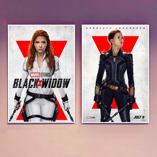 Black Widow Poster : Marvel  Natasha Romanoff นาตาชา โรมานอฟ โปสเตอร์ภาพขนาด 33X48 cm