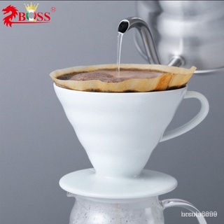 coffee filter cupเซรามิก  v 60 เรียวมือกรองกาแฟถ้วยเกลียวหยดกรองถ้02