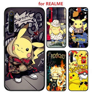 เคส Realme C53 C55 C33 C30 C30s C35 C21Y C25 C25S C25Y C21 C12 C15 C20 C11  โทรศัพท์มือถือ ลายการ์ตูนปิกาจู สําหรับ