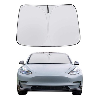 Tesla อุปกรณ์เสริมCar Windshield Sun Shade Covers Visors Auto Front Window Sunscreen arasol Coche for Tesla Model 3 Y Su