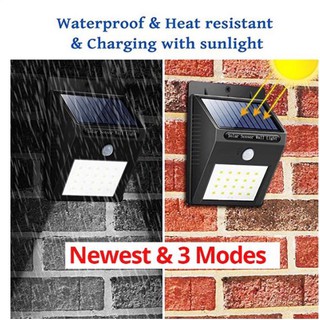 ไฟติดผนัง โซล่าเซลล์ พลังงานแสงอาทิตย์ 30 led  Solar senser wall light  HOTถูกที่สุด‼️