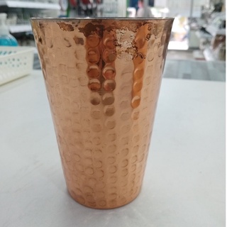 ***ตำหนิ***แก้วน้ำสเตนเลส เคลือบผิวทองแดง ลายค้อนทุบ ขนาด 16 ออนซ์ ( Copper tumbler hammered )