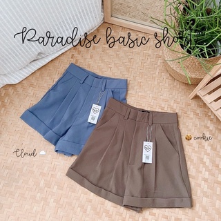 Paradise Official - 2สี Basic short pant กางเกงขาสั้นเอวสูง