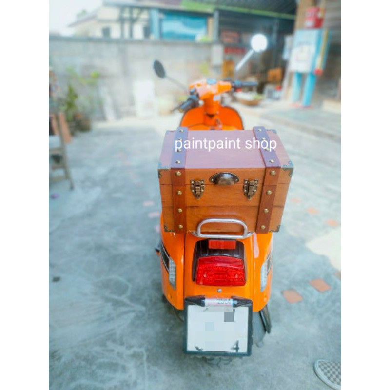 กล่องท้ายรถ(ไซด์เล็ก) ลังไม้ท้ายรถ กล่องไม้ท้ายรถ กล่องเก็บของท้ายรถมอเตอร์ไซค์ honda scoopy i