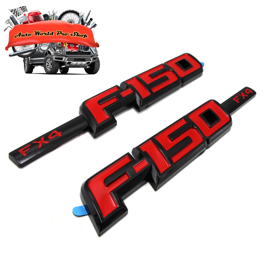 โลโก้ Logo "F-150 FX4" สี Black Red F-150 Ford 2, 4 ประตู ปี