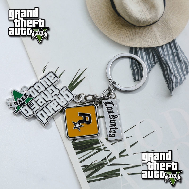 ขายดี พวงกุญแจรถยนต์ PS4 GTA 5 Grand Theft สําหรับแฟน Xbox PC Rockstar