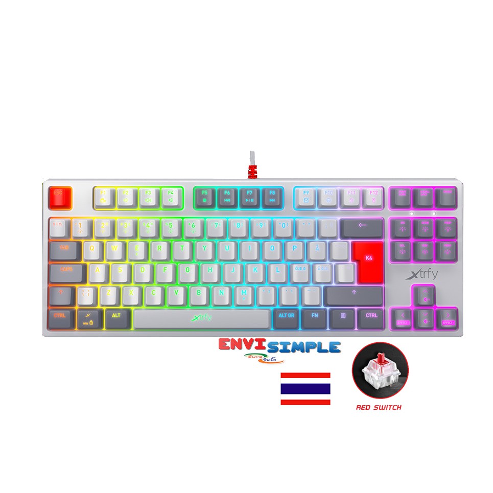 XTRFY K4 TKL RGB RETRO /RED SW