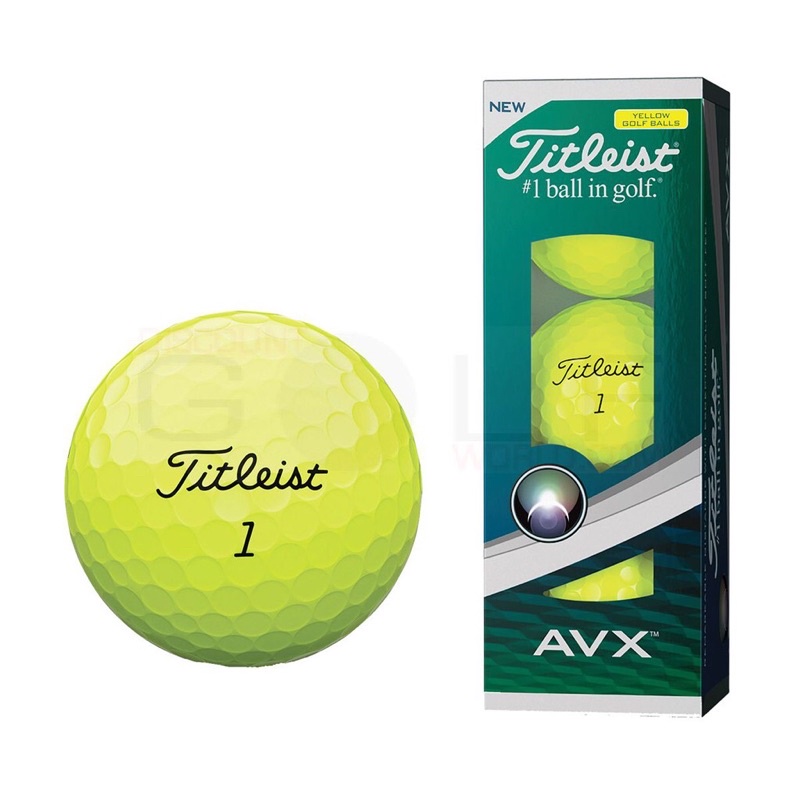 ลูกกอล์ฟมือ1 Titleist AVX New Golf Ball แท้100% ใน กล่องมี 3 ลูก 3 Ball