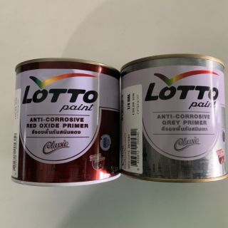 สีรองพื้นกันสนิม สีกันสนิม สีแดงสีเทา lotto 0.825 ลิตร