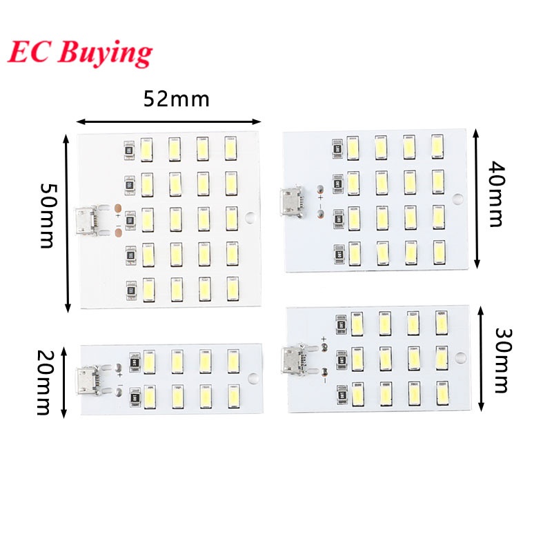 5730 5630 Smd โคมไฟ Led 5V 80mA~120mA Mirco Usb สีขาวสําหรับโคมไฟมือถือชาร์จสาย Usb