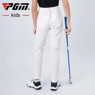 [11GOLF] กางเกงกอล์ฟขายาว เด็ก PGM - KUZ109 มี สีกรม ขาว เทา
