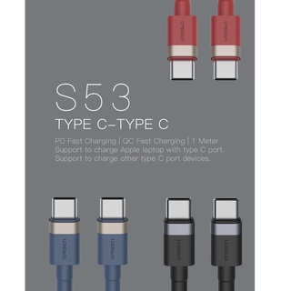 สายชาร์จเร็ว Eloop รุ่น S53 USB Type-C to Type-C 3A ยาว 1 เมตร รองรับ การถ่ายโอนข้อมูล (Orsen).