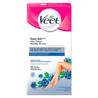 Veet Waxstrip Almond oil and vitamin E วีท แว็กซ์สตริปส์ อัลมอนด์ ออยด์ และวิตามินอี แว็กซ์กำจัดขนวีท