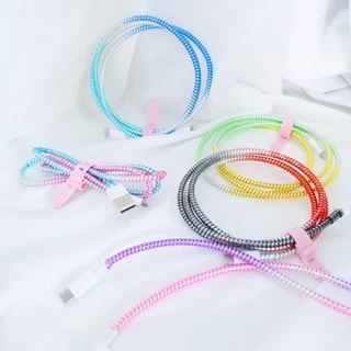 พร้อมส่ง 🔥 สายเกรียว ถนมสายชาร์จ หลายสี กันสายหัก
