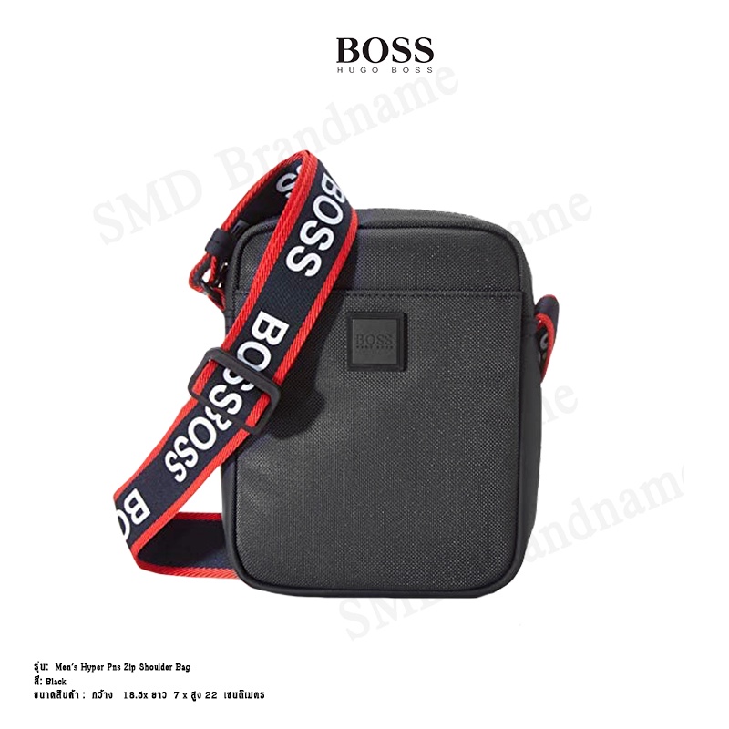 HUGO BOSS กระเป๋าสะพายข้าง  Men's Hyper Pns Zip Shoulder Bag  Code: 50428688