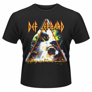 เสื้อยืดผ้าฝ้ายพิมพ์ลายแฟชั่น เสื้อยืด พิมพ์ลายอัลบั้ม Def Leppard Hysteria