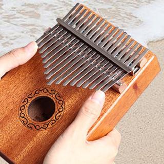10/17 คีย์ kalimba เปียโนไม้มะฮอกกานี acacia thumb 17 คีย์เครื่องดนตรี
