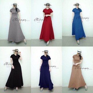 #8563 MaxiDress สีพื้น