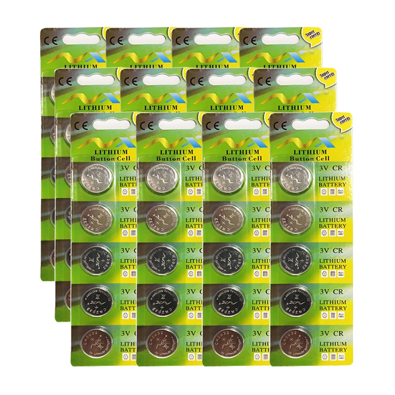 60pcs Original for CR2032 Button Cell Battery 3V Lithium Batteries for Watch Toys Computer Calculato