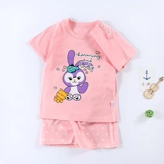 ใหม่!!เสื้อผ้าเข้าชุดสำหรับลูกน้อย เหมาะกับวัยหัดเดิน หรือเด็ก 6 เดือนขึ้นไป ชุดเข้าเซ็ตพิมพ์ลายการ์ตูน