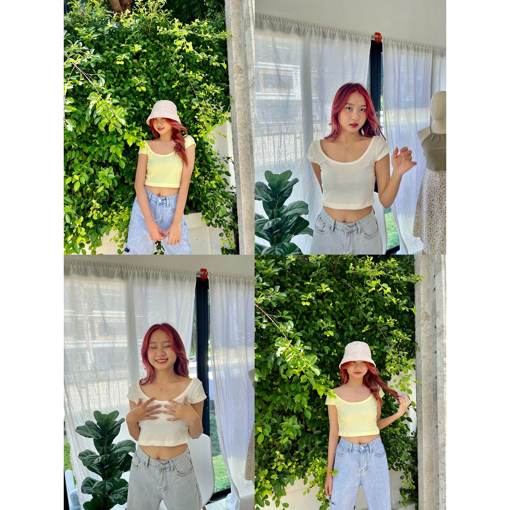 เสื้อครอปสไตล์สาวเกาหลี น่ารักมาก สินค้าพร้อมส่ง พิเศษ!!เฉพาะเดือนนี้รับฟรีของแถมไม่ต้องลุ้น**