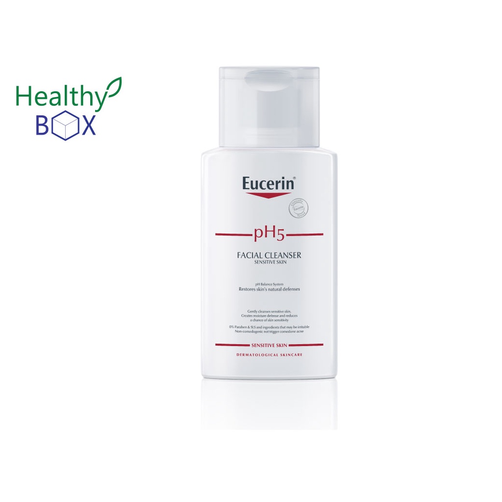 Eucerin pH5 SENSITIVE SKIN FACIAL CLEANSER 100 ML ยูเซอริน เจลล้างหน้าสูตรอ่อนโยน สำหรับผิวบอบบางแพ้ง่าย (V)
