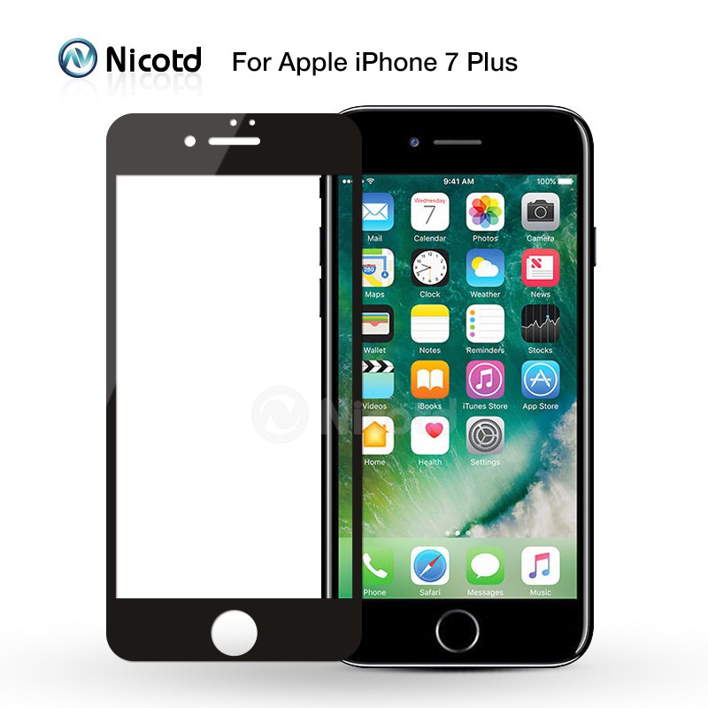 Apple iPhone 7 Plus กระจกนิรภัยแบบเต็มหน้าจอ
