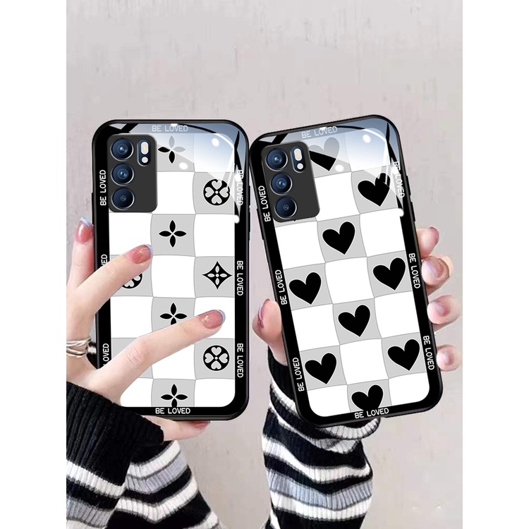 Dmy เคสกระจกนิรภัย สําหรับ OPPO Reno 6 6z 7 8 8T 7z 8Z 5 pro 4 3 2F A8 A93 A94 A92 A83 A15S A72 A16 A15 A5 A9 A3S A5S A31 A95 A53 A74 A91 A55 A54 A59 A37 A39 A7 A12e