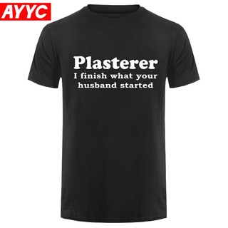 เสื้อยืดคอกลม ผ้าฝ้าย พิมพ์ลายกราฟฟิค PLASTERER HUSBAND Dad สไตล์ฮิปฮอป ฮาราจูกุ แนวสตรีท พลัสไซซ์ แฟชั่นฤดูร้อน สําหรับ