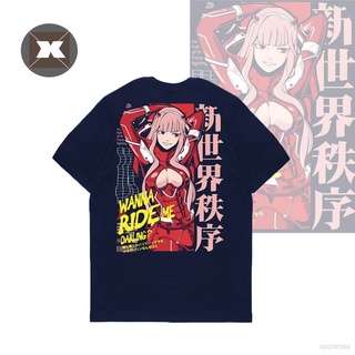 เสื้อยืดแขนสั้น พิมพ์ลายกราฟฟิค Darling in the Franxx - ZERO TWO 3 มิติ แฟชั่นสําหรับผู้ชาย และผู้หญิง