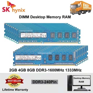 Sk Hynix 4GB 8GB PC3 12800U 10600U DDR3 1333MHz 1600MHZ 240PIN 1.5V DIMM แรมหน่วยความจําเดสก์ท็อป