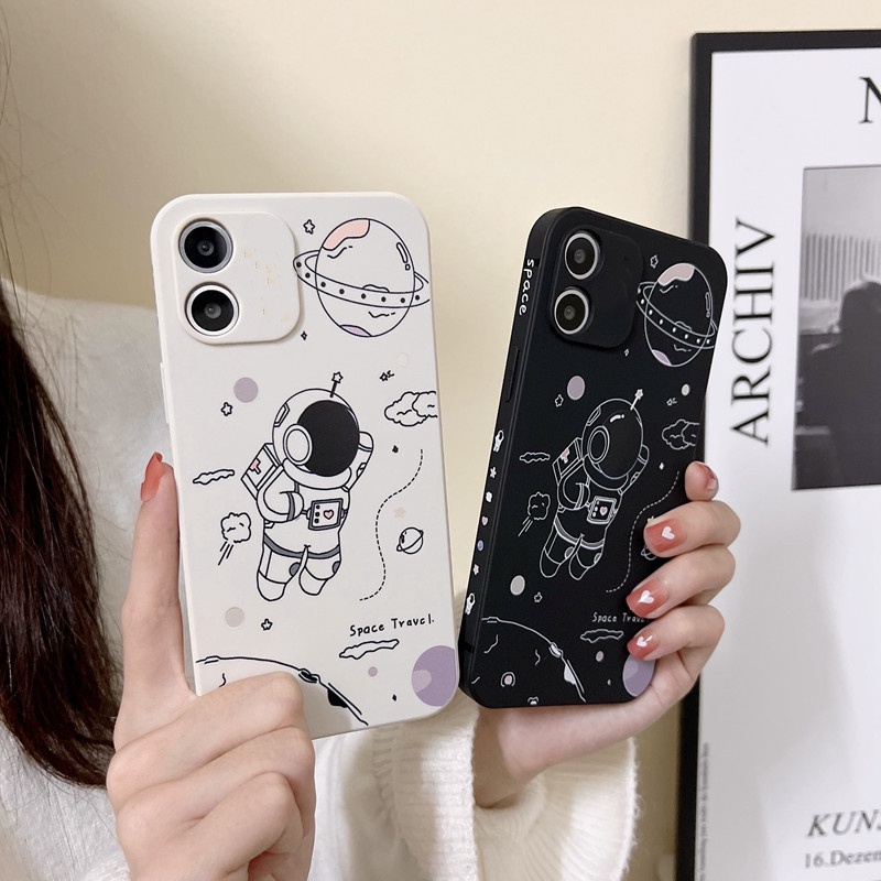 เคส OPPO Reno 7Z 5G Reno 6Z Reno 5 Pro Reno 7 Pro Reno 6 Reno 3 Pro Reno 4 Pro Reno 2 Reno 2F เคสมือถือการ์ตูนนักบินอวกาศแบบนิ่ม #8