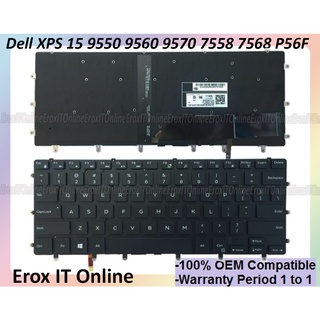 คีย์บอร์ดแล็ปท็อป สําหรับ Dell XPS 15 9550 9560 9570 7558 7568 9670 Series P56F 15.6 นิ้ว N7547 N7548 0GDT9F