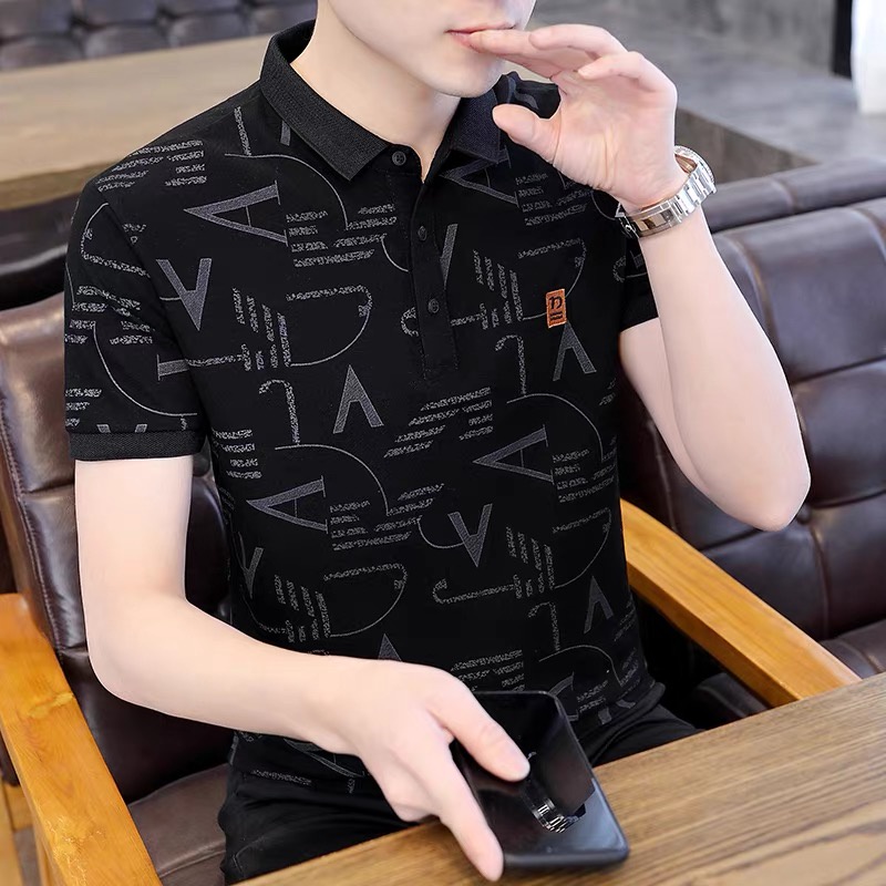 จัดส่งจากประเทศไทยเสื้อยืดผู้ชายแขนสั้น Paul ของแท้สำหรับฤดูร้อนเสื้อโปโลไซส์ใหญ่คอปกสำหรับวัยรุ่นและวัยกลางคนเสื้03