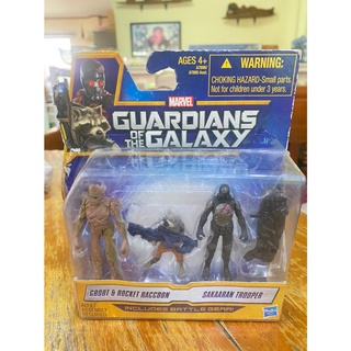 Marvel Guardians Of The Galaxy 3-Pack Groot, Rocket Raccoon And Sakaaran Trooper Action Figures