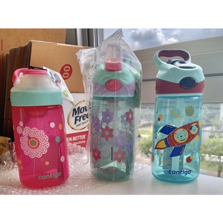 ซื้อ2ขวดแถมสายหิ้ว1อัน ขวดน้ำ กระติกน้ำ #contigo Kids กันสำลัก ขนาด414ml /400mlจากอเมริกา