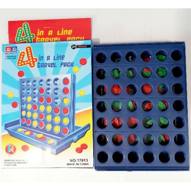 เกมบิงโกเรียง4  /4 in a line ขนาดพกพา สูง 18cm. กว้าง 23cm.