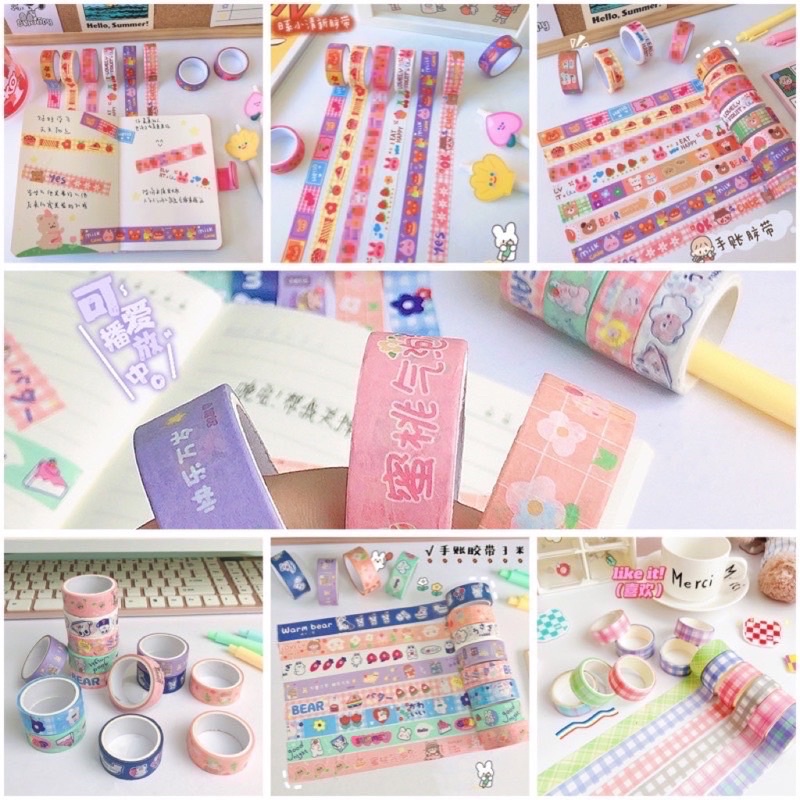 GTRmallshop (ZJD03)(ร้านไทย) เทปวาชิ ลายการ์ตูนน่ารัก(อุปกรณ์สำนักงานและโรงเรียน)
