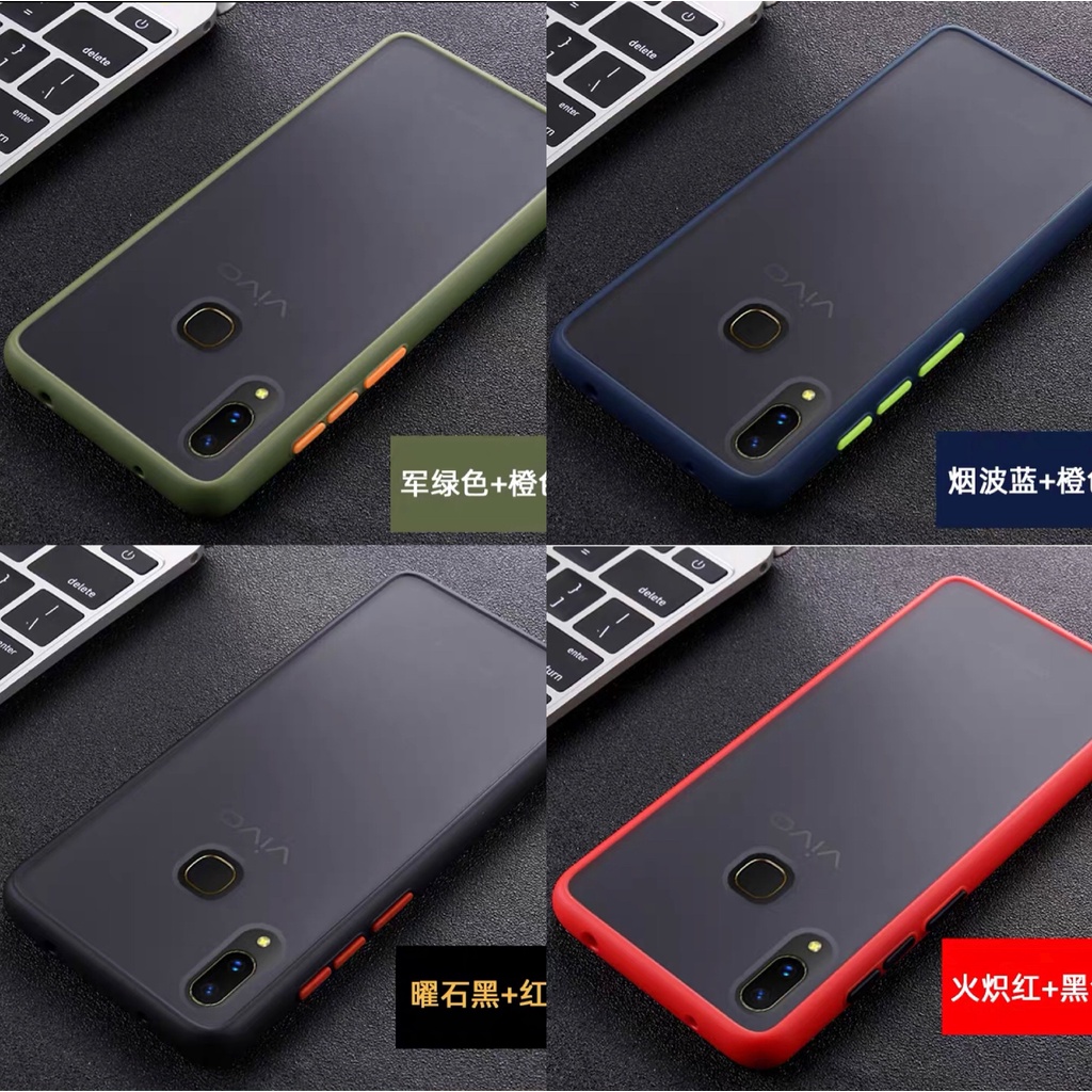 เคสโทรศัพท์ ปุ่มสีผิวด้าน Vivo Y11 / Y12 / Y15 / Y17 / Y20 / Y20s / Y12s / Y12i /Y30 / Y50 / Y31 / Y51 / Y21 / Y33s